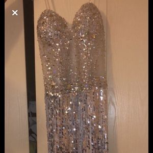 Champagne Sequin Prom dress